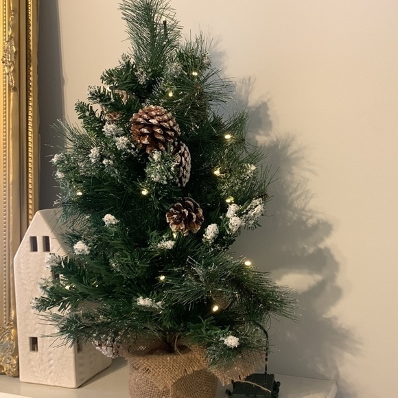 Christmas tree home decor mantel table holidays string lite battery operated - Picture 2 of 10